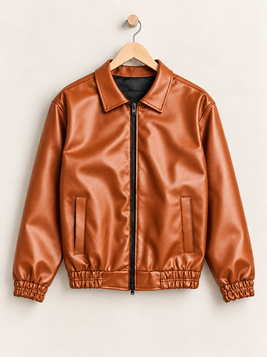 Zara Zip-Up Leather Jacket