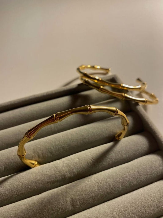Minimal Bamboo Steel Bracelet