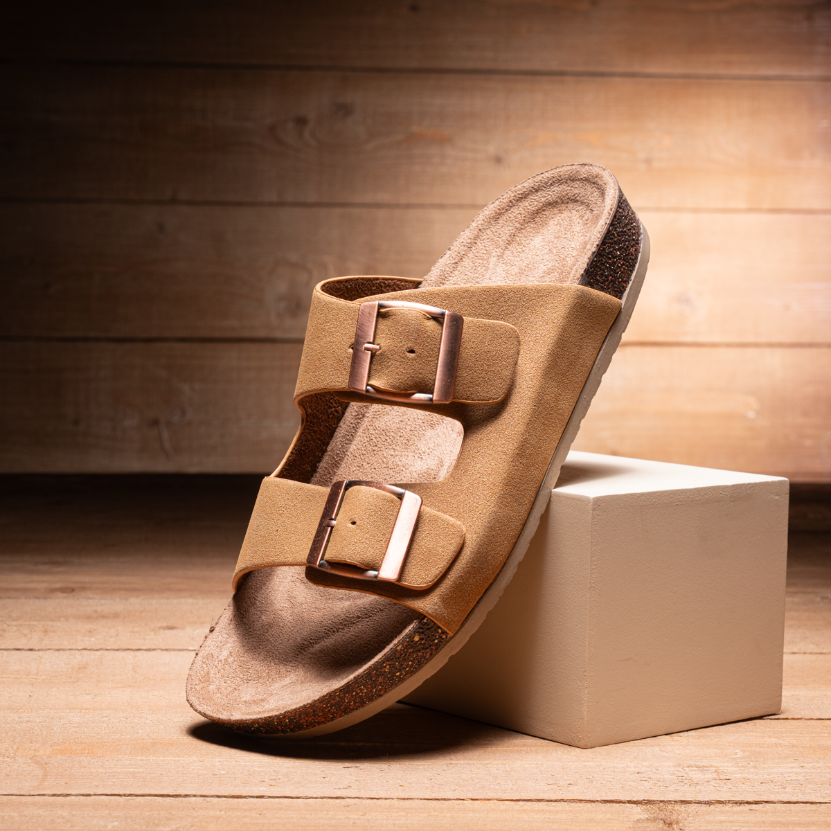 Woody Double Strap Slides