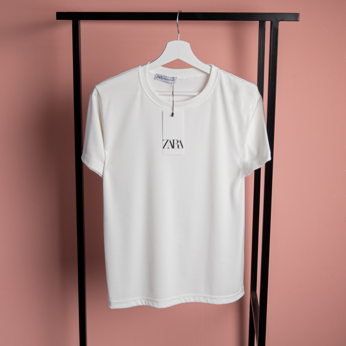 Zara Ribbed Basic T-Shirt