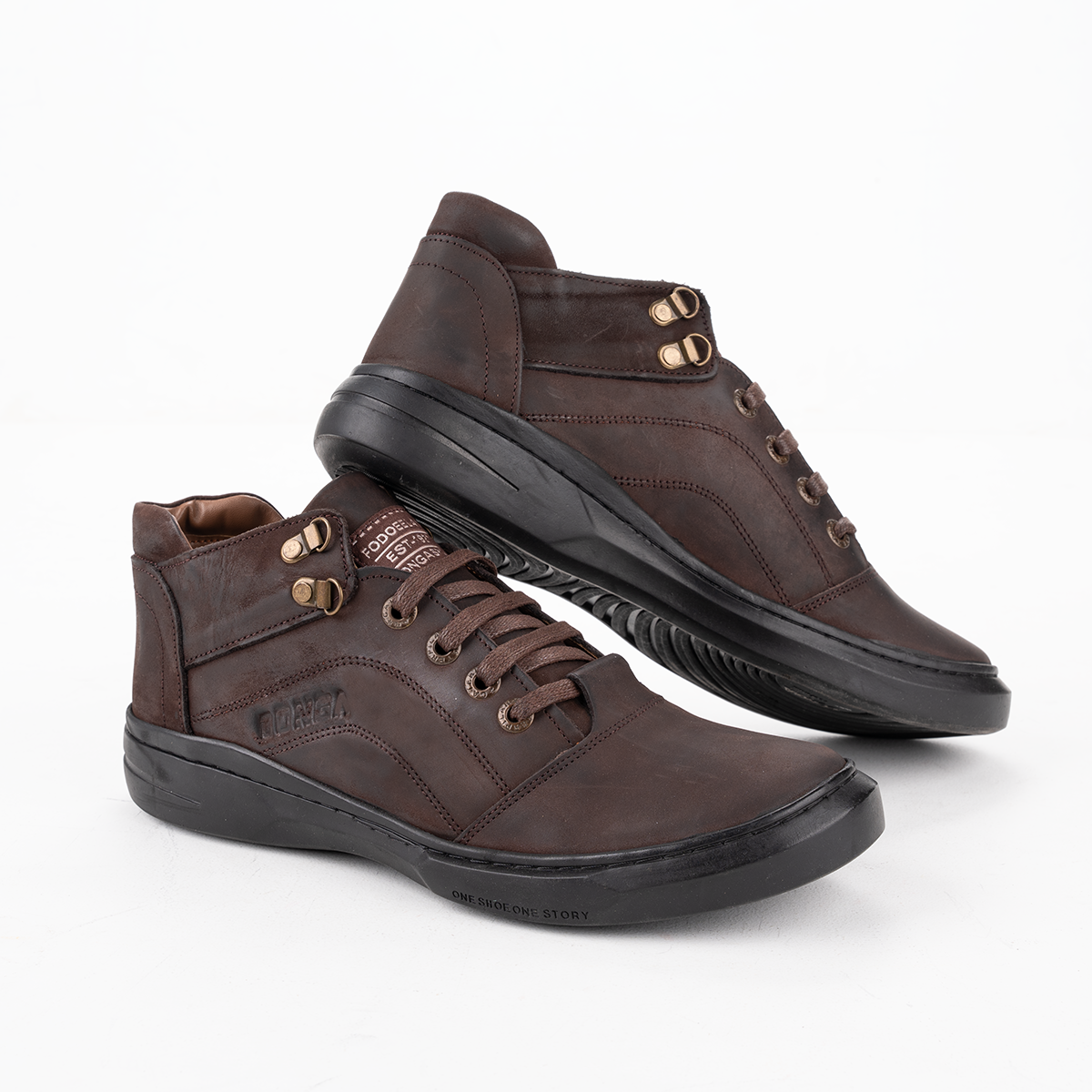 Leather Shoes with Pure Rubber