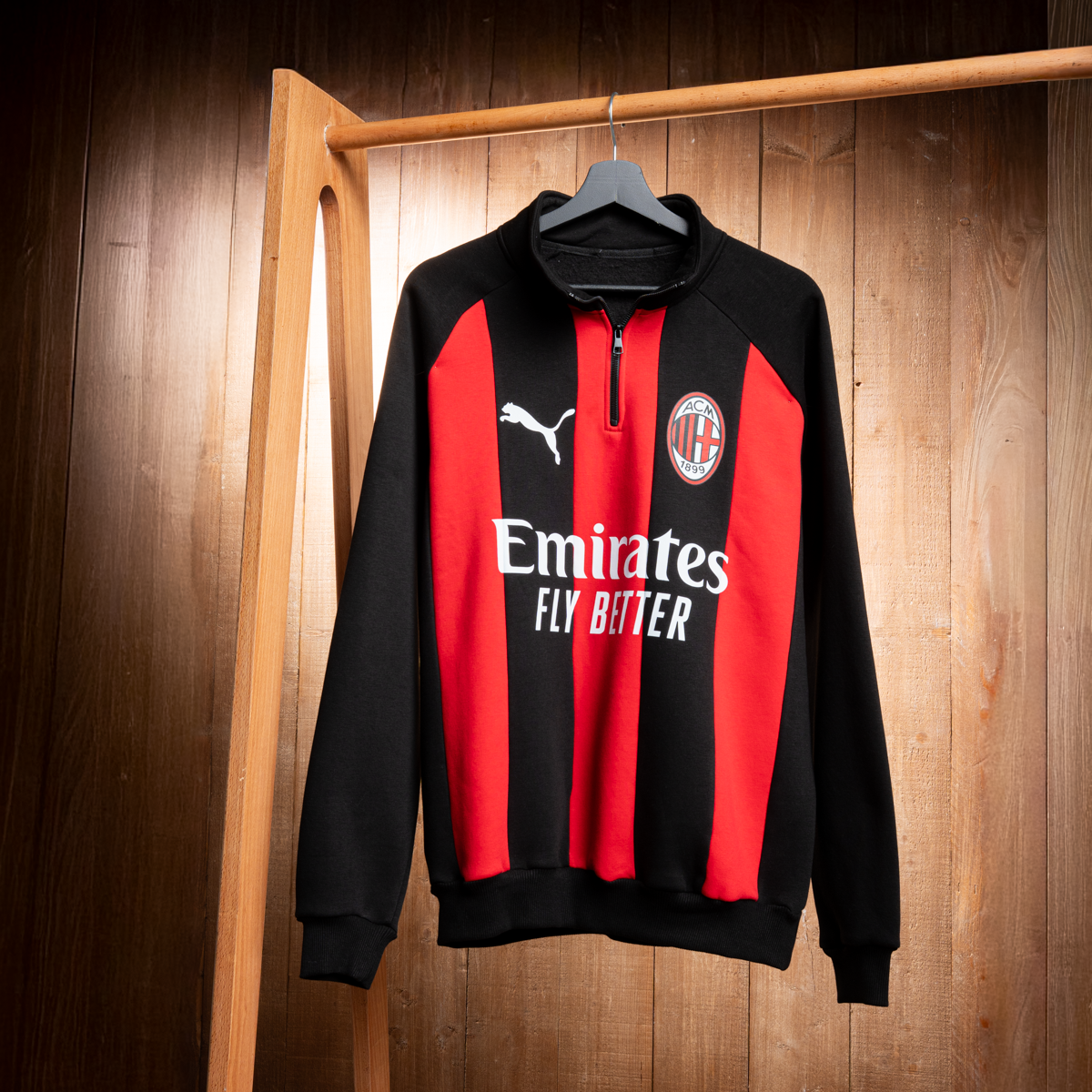 AC Milan Cotton Half-Zip Top