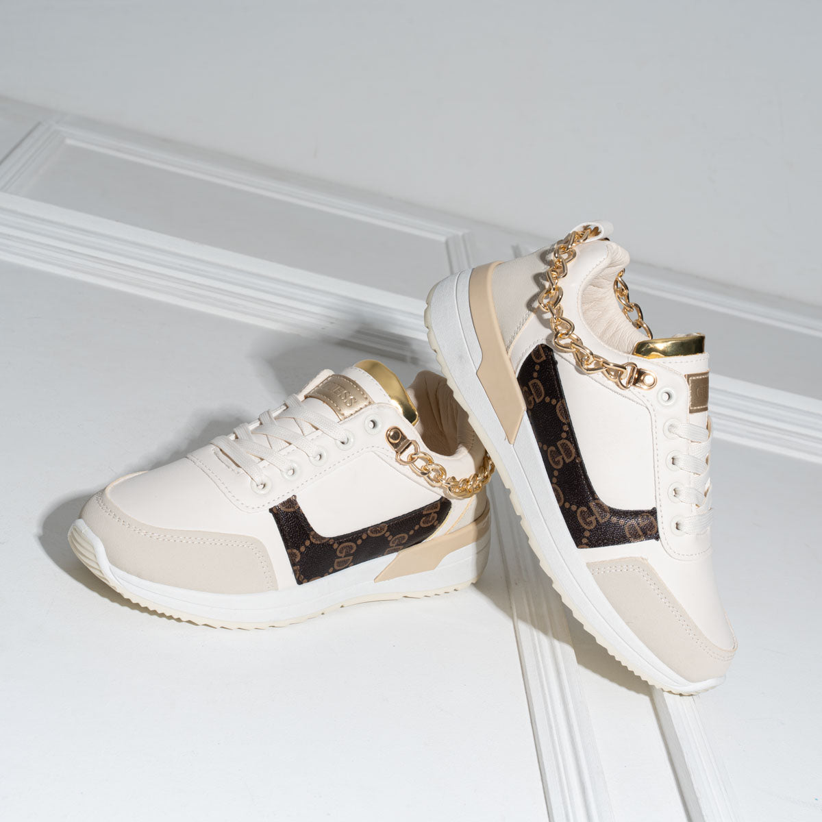 Gold Chain Fashion Sneakers – Women’s