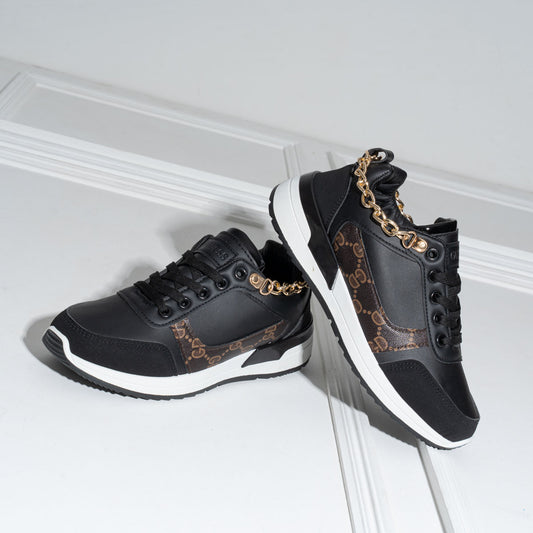Gold Chain Fashion Sneakers – Women’s