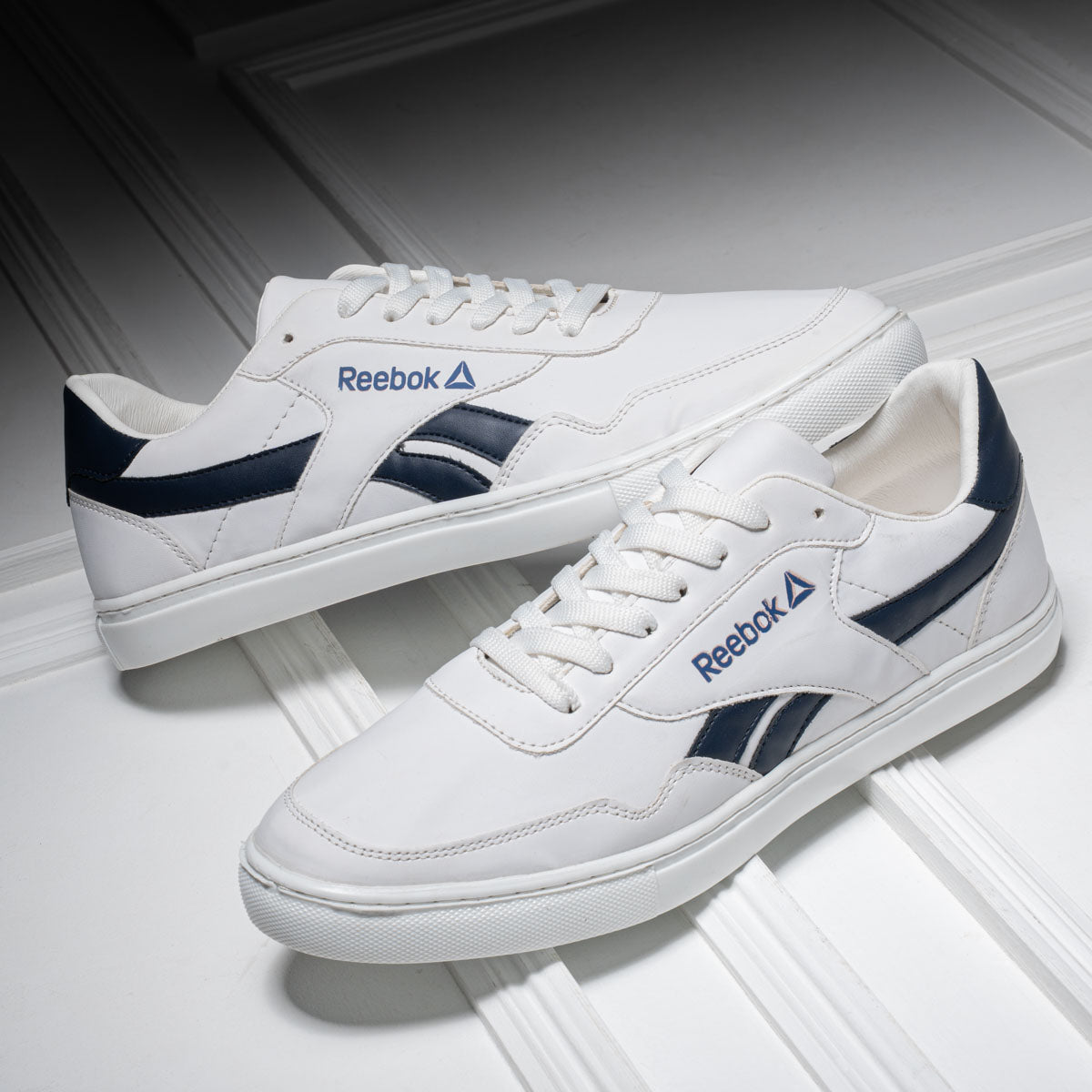 REEBOK Durable Leather Flat Shoes for Men