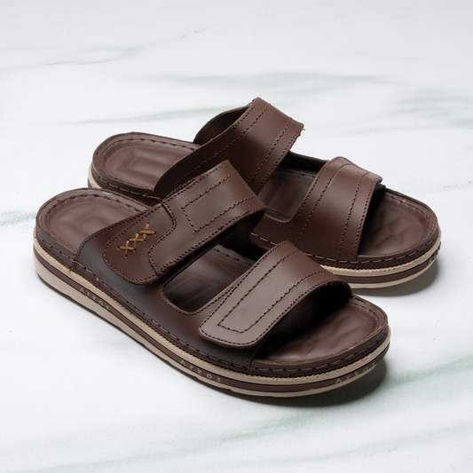 Premium Men’s Orthopedic Slippers with Metal Detail