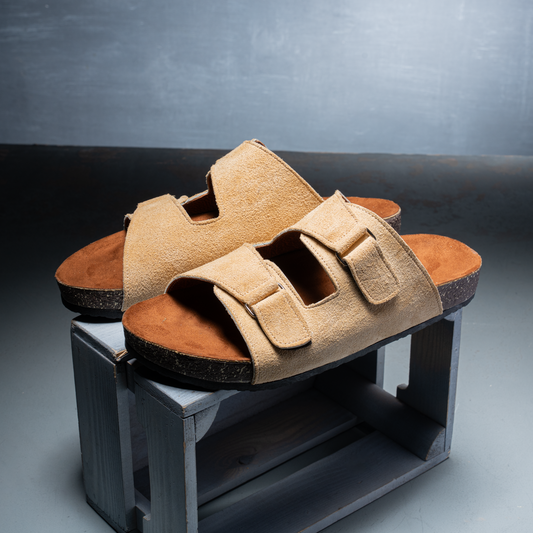 Suede Double-Strap Slipper