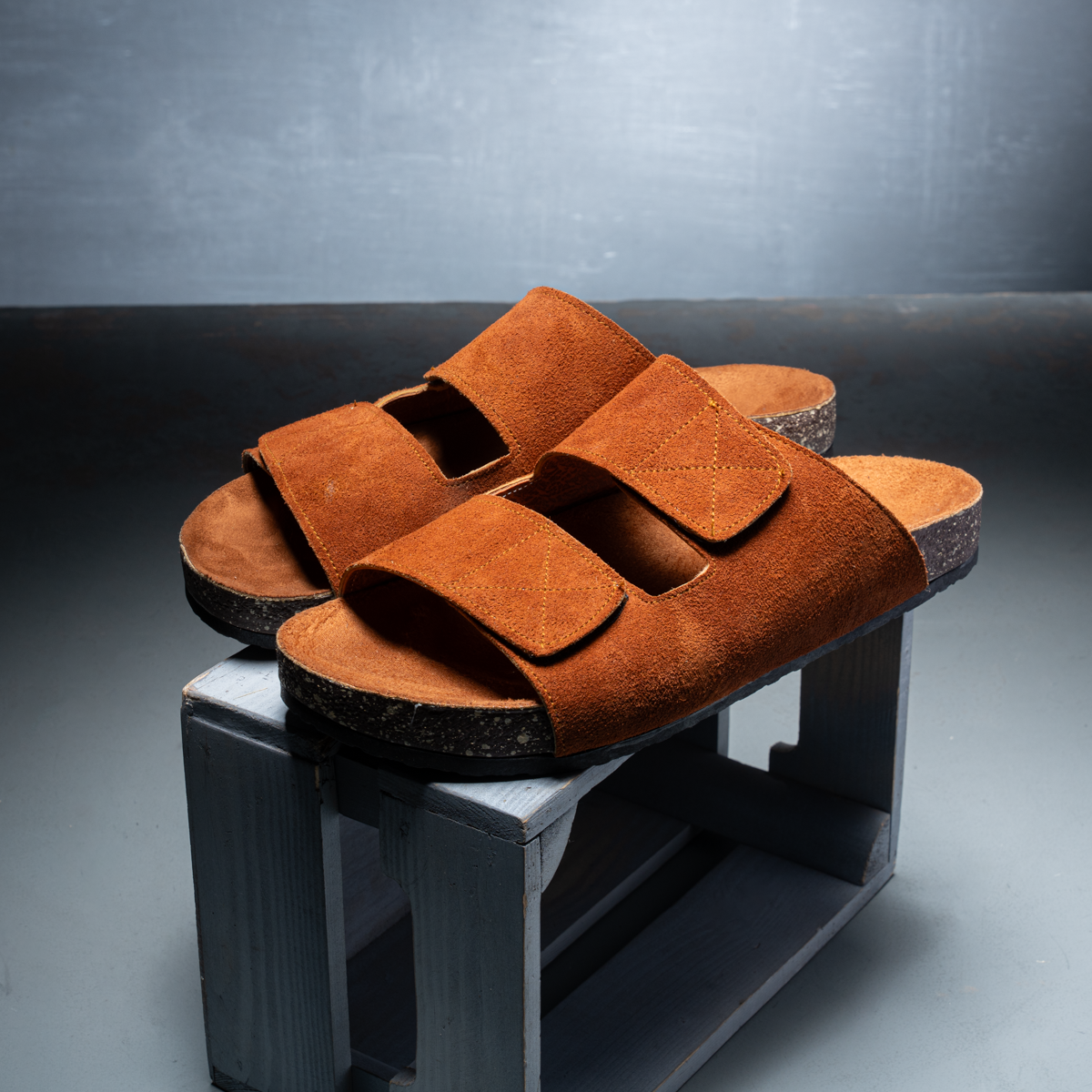 Suede Wide-Strap Slipper
