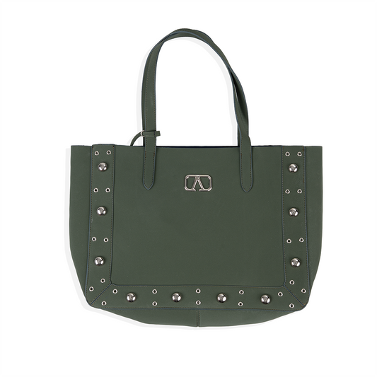 Studded Velvet Tote
