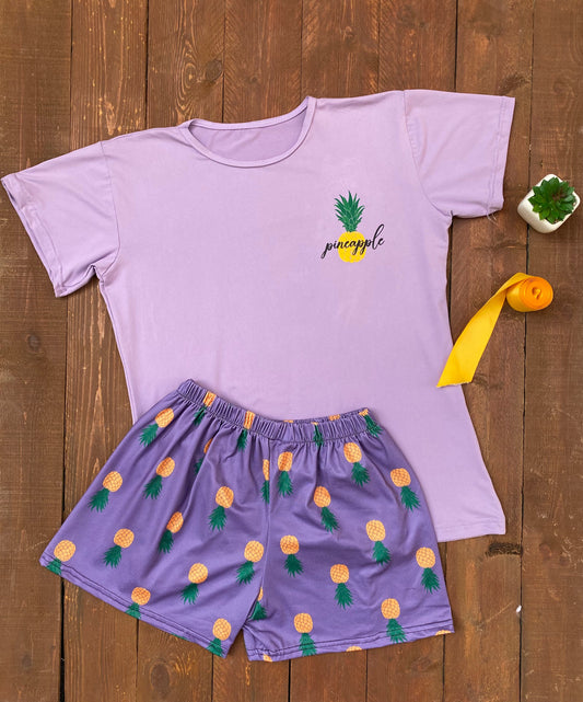 Lightweight Cotton-Blend Short Pajama Set