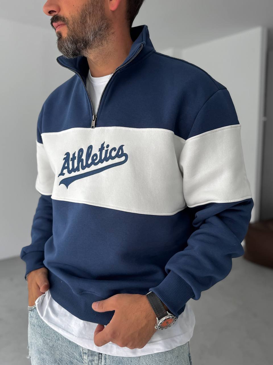 Athletics Cotton Half-Zip Sweatshirt