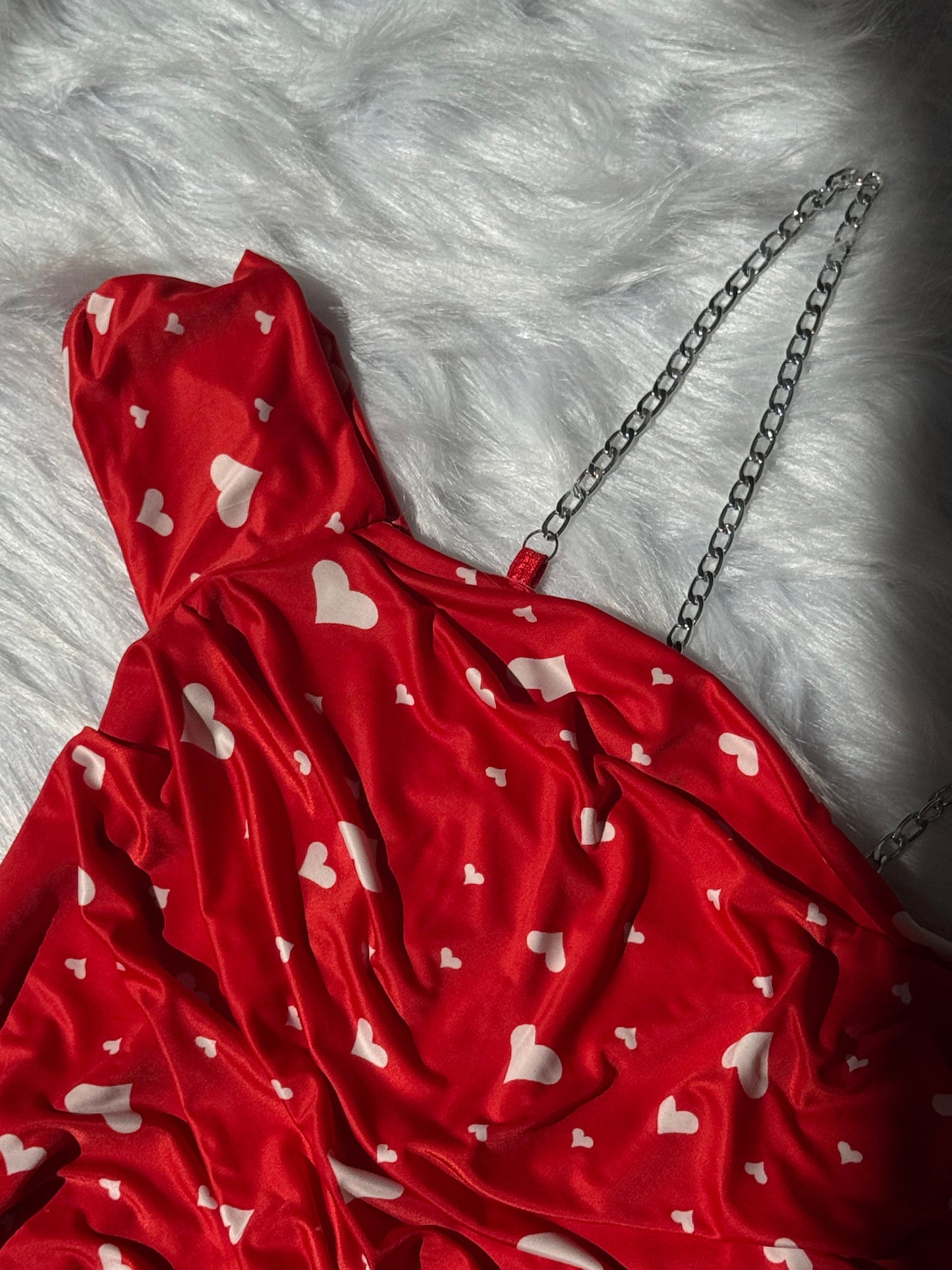 Premium Heart-Print Dress