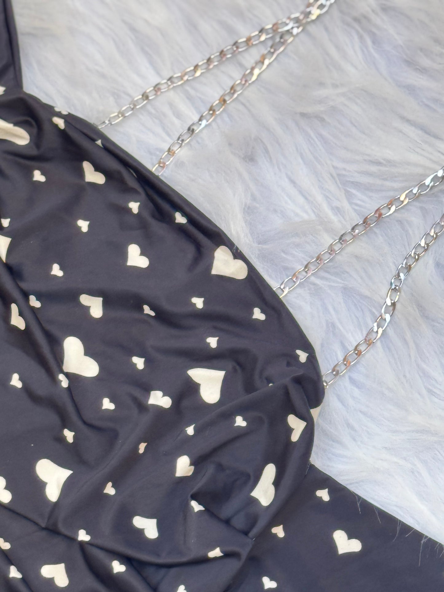 Premium Heart-Print Dress