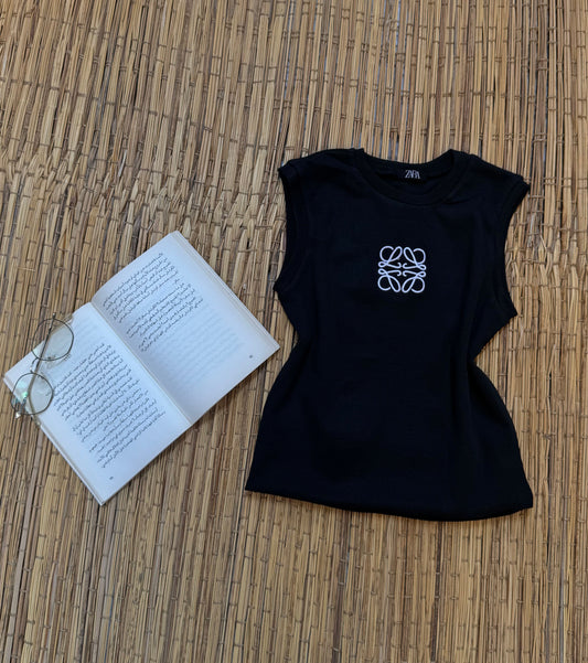 Loewy Minimal Ribbed Cut Top