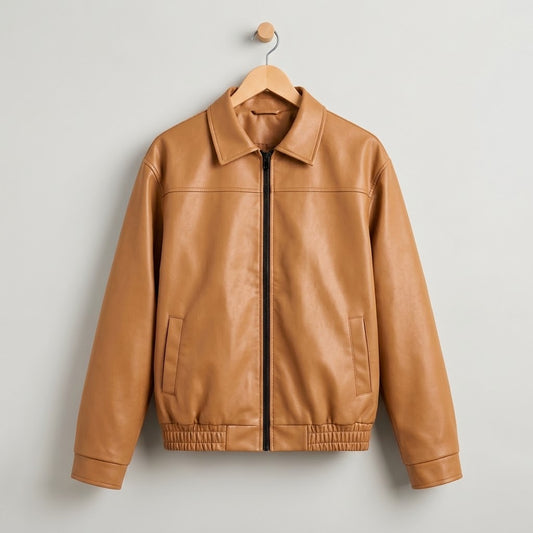 Smooth Leather Bomber