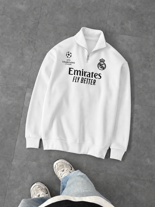 Real Madrid Half-Zip Fan Sweatshirt