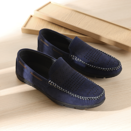Natural Suede Summer Loafers