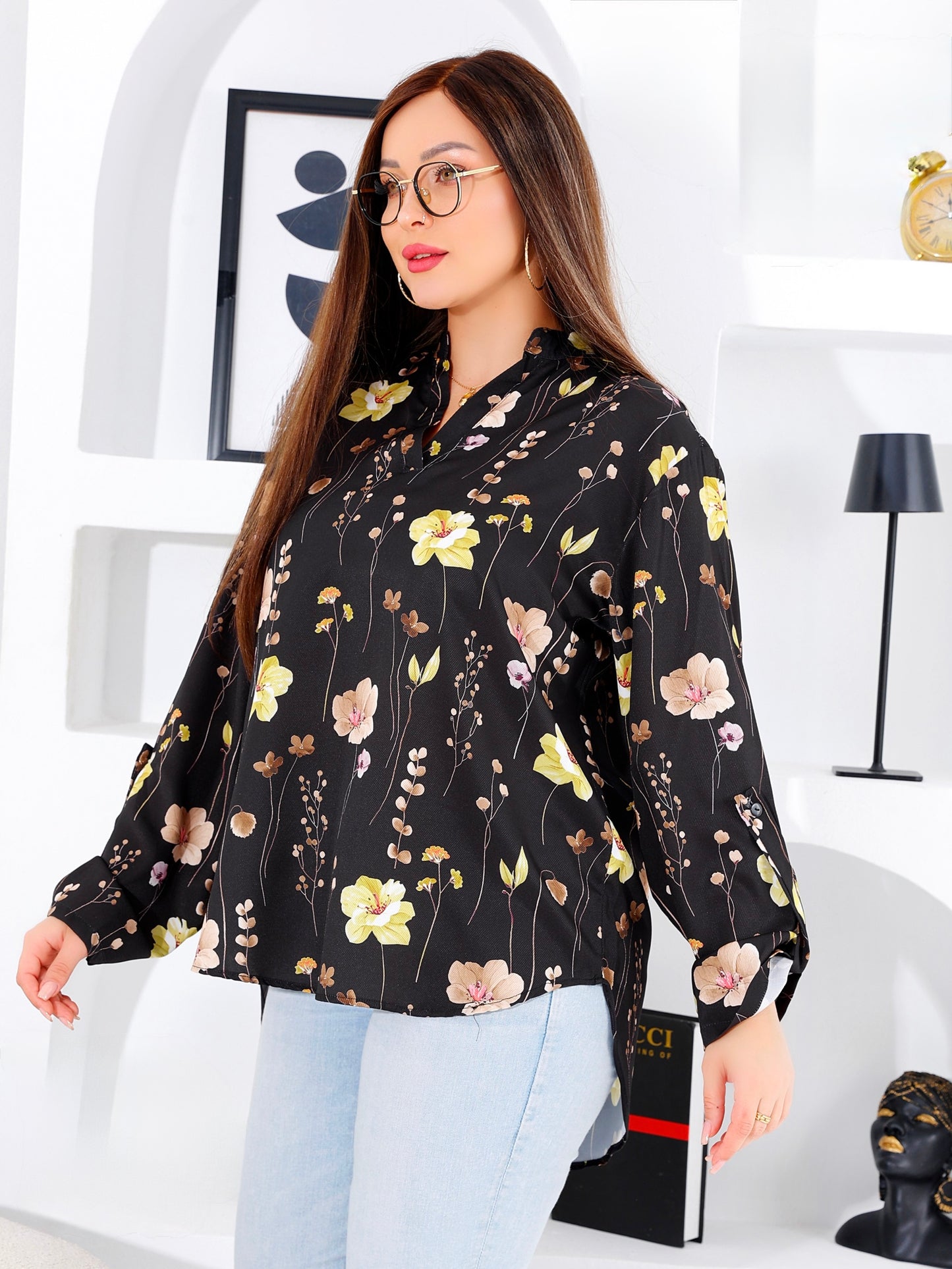 Women’s Casual Soft Blouse with Prints