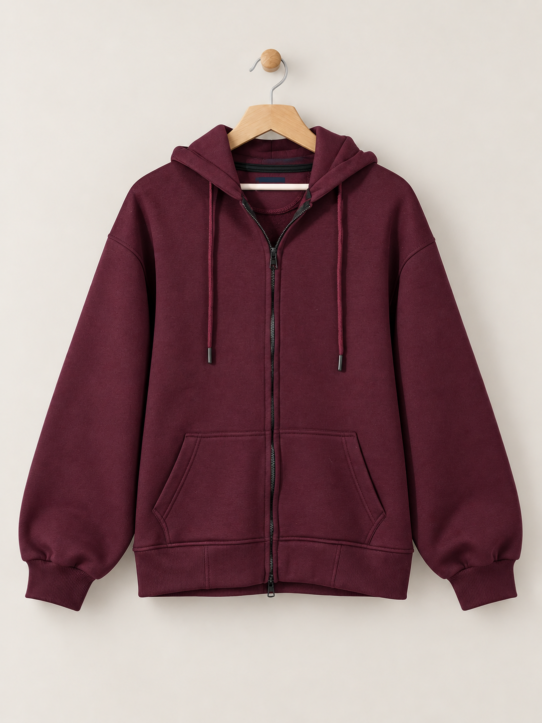 Cotton Zip-Up Hoodie