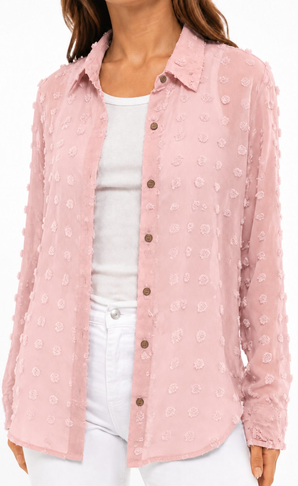 Women's Popcorn Ruffle Shirt