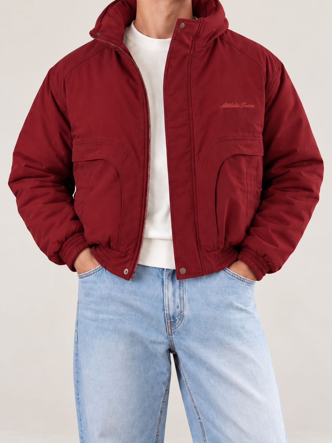 Fur-Lined Bomber Jacket