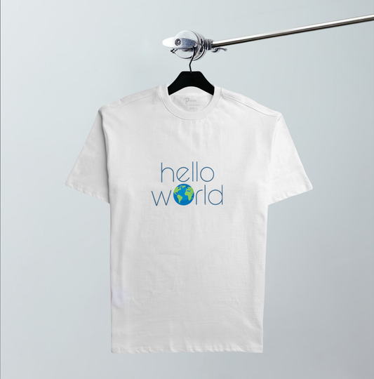 Hello World Oversized T-Shirt – 100% Cotton Bolivar
