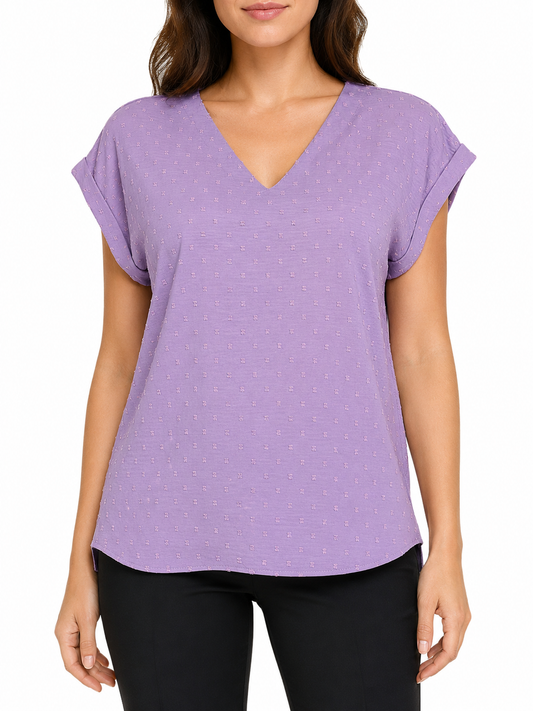 Women's V-Neck Dot Blouse