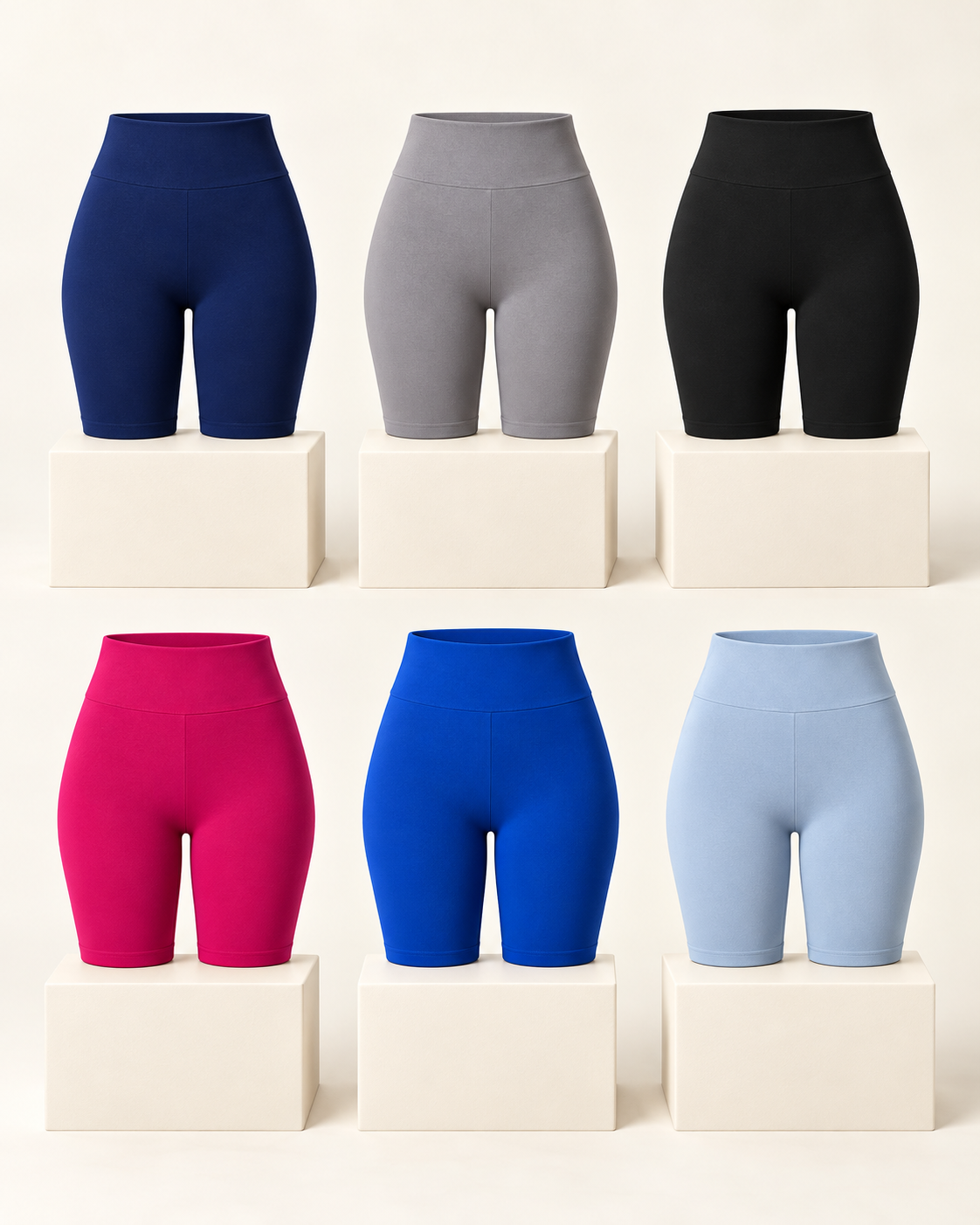 Women's Soft Stretch Shorts – 6 Pack