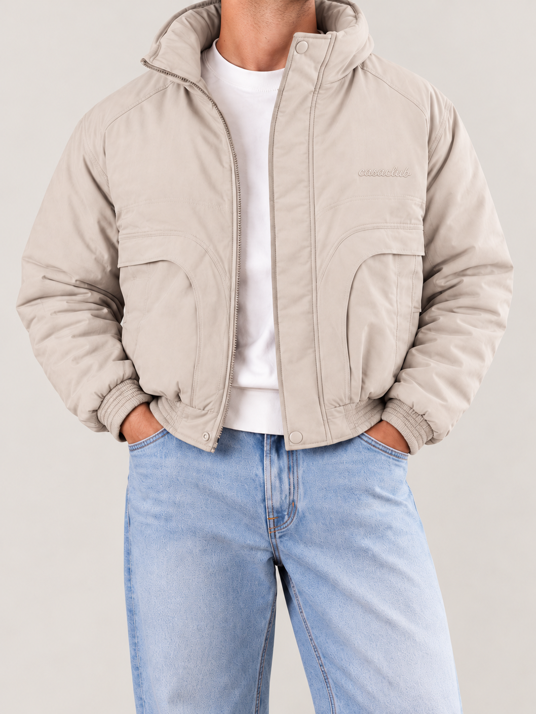 Fur-Lined Bomber Jacket