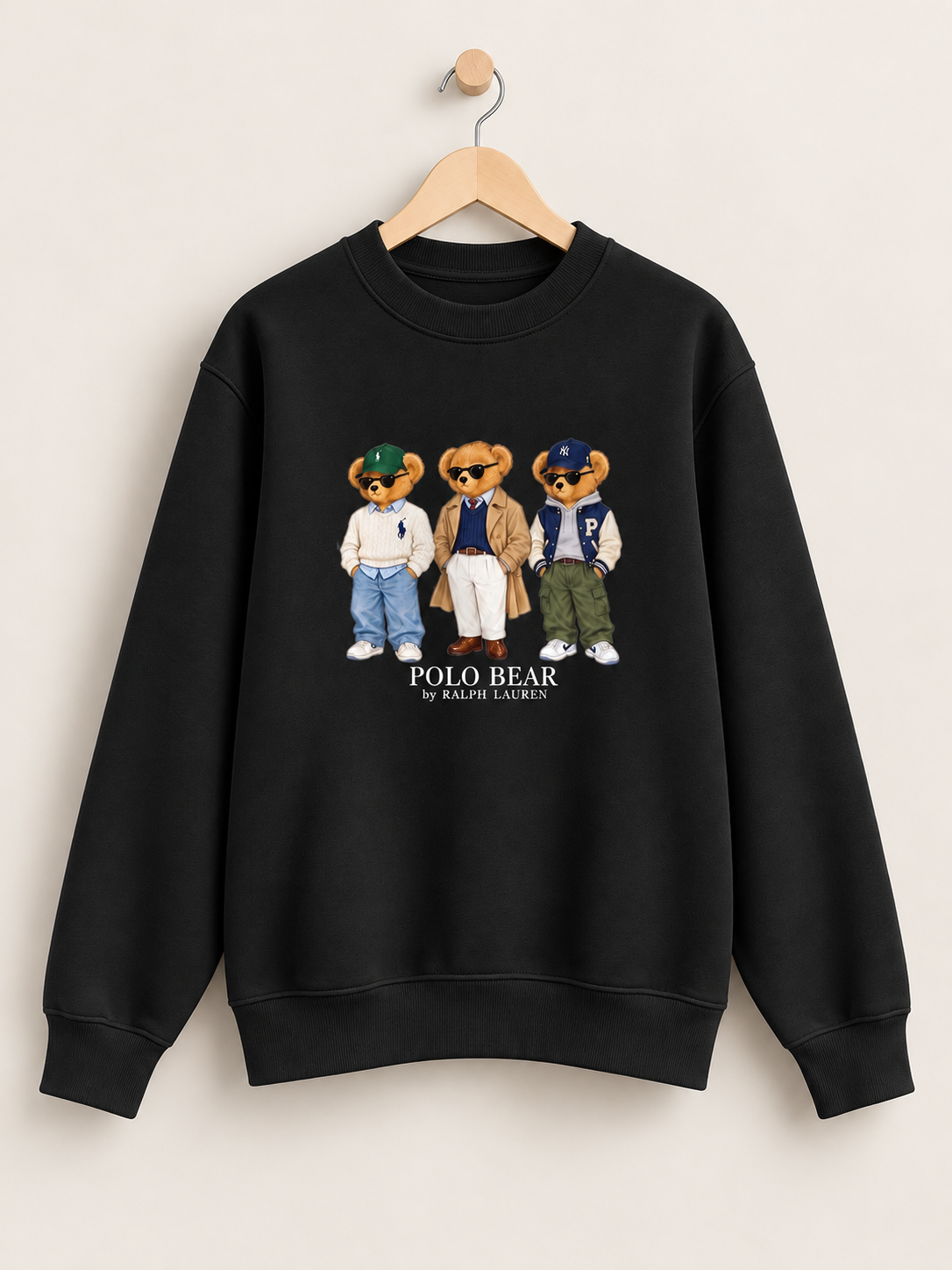 Three polo bear Oversized Sweatshirt