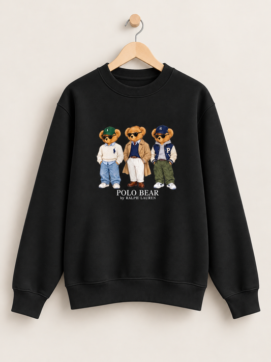 Three polo bear Oversized Sweatshirt