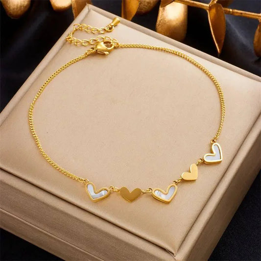 Shell Hearts Bracelet
