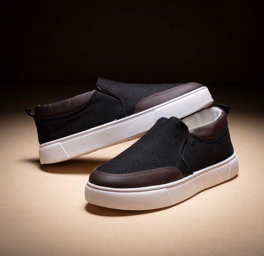 Men's Skechers Leather & Denim Sneaker