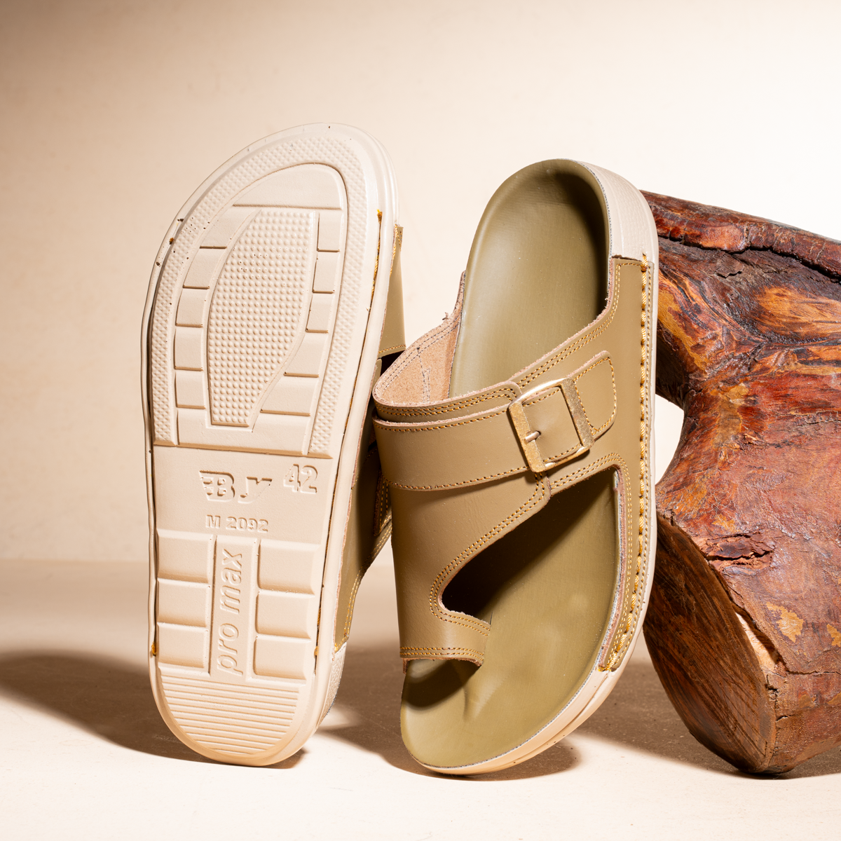 Prada Men’s Genuine Leather Toe Slippers