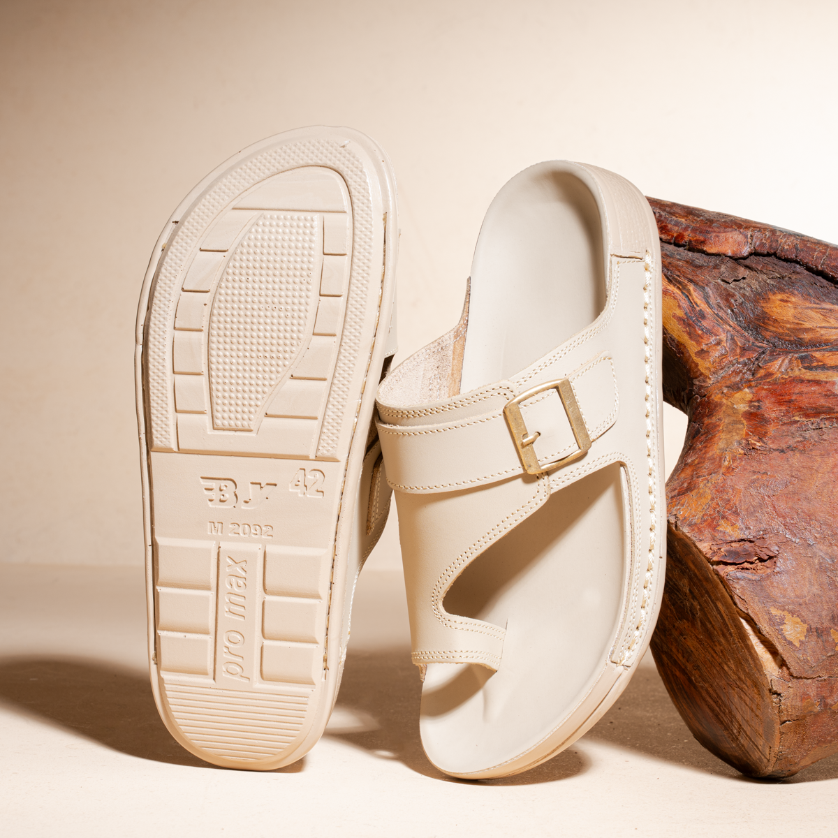 Prada Men’s Genuine Leather Toe Slippers