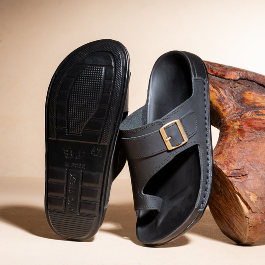 Prada Men’s Genuine Leather Toe Slippers