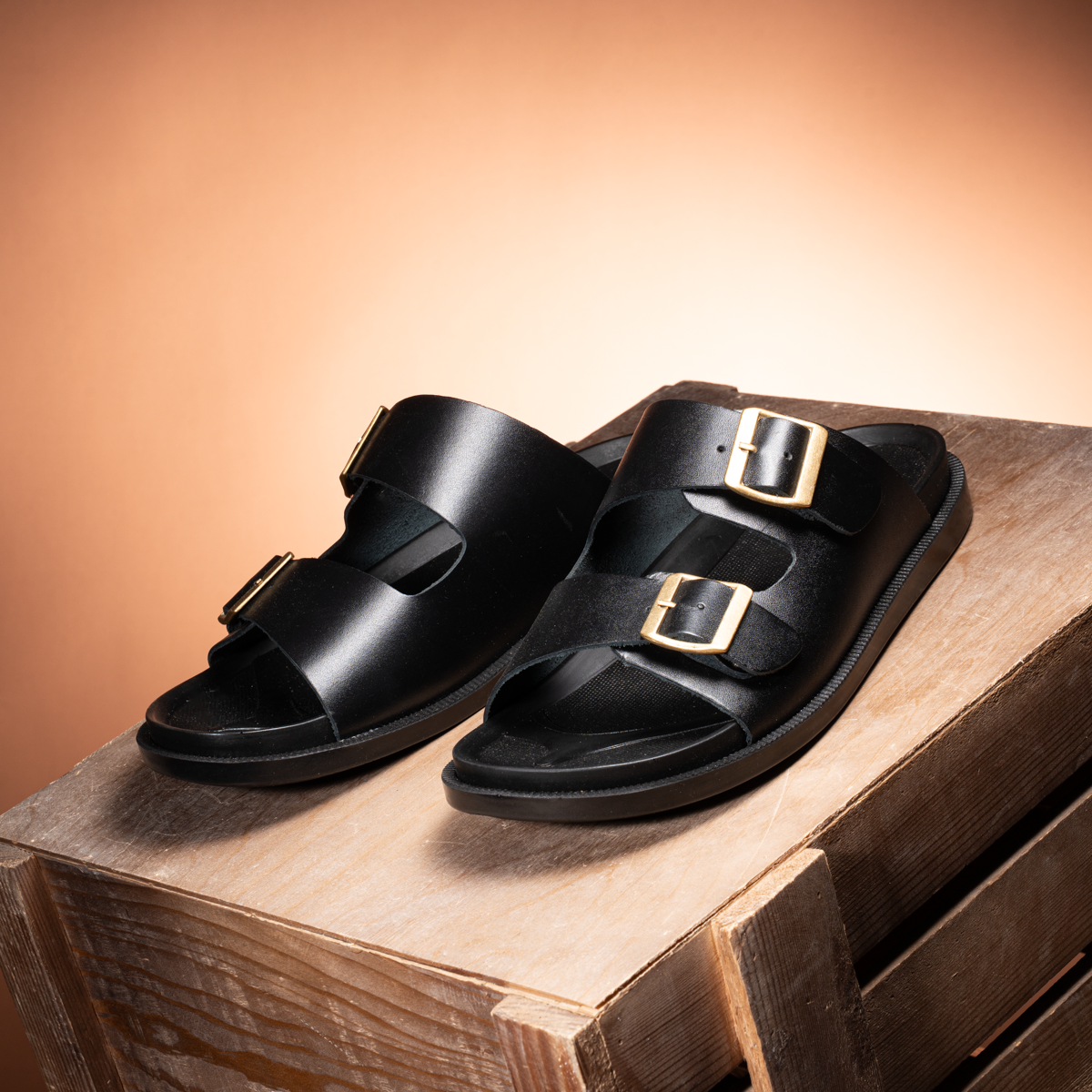 Genuine Leather Men’s Medical Slippers