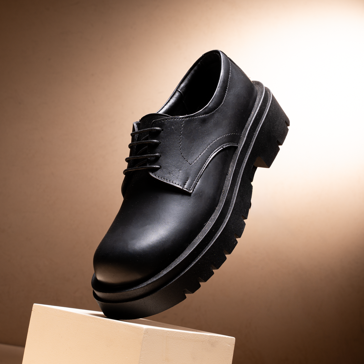 Chunky Derby Leather Shoes