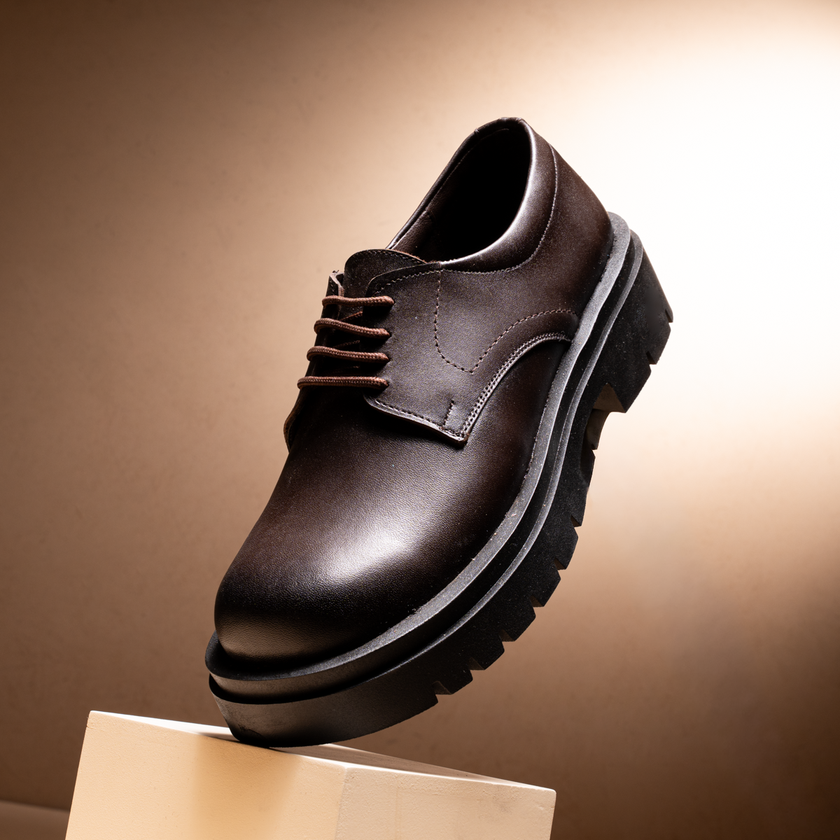 Chunky Derby Leather Shoes