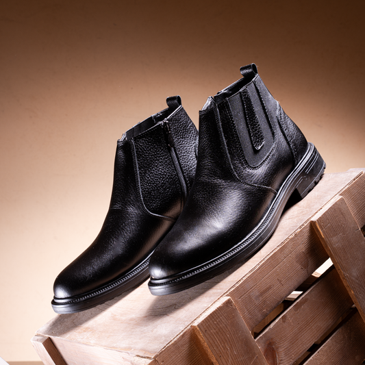 Men’s Crushed Leather Half Boot