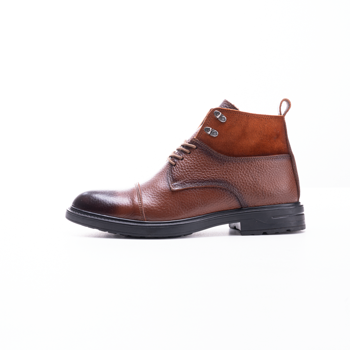 Men’s Genuine Crushed Leather Half Boots