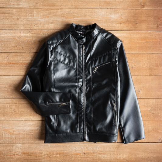 Men’s Faux Fur-Lined Leather Jacket