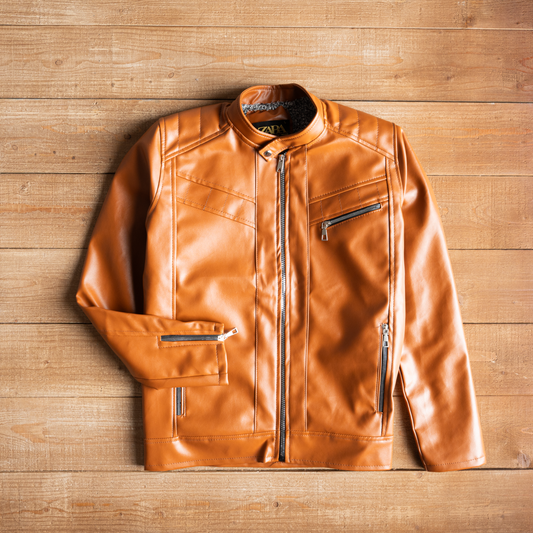 Men’s Faux Fur-Lined Leather Jacket