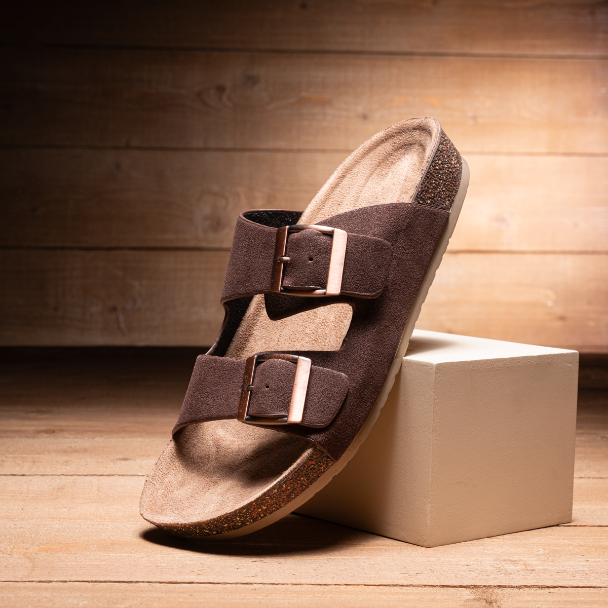 Woody Double Strap Slides