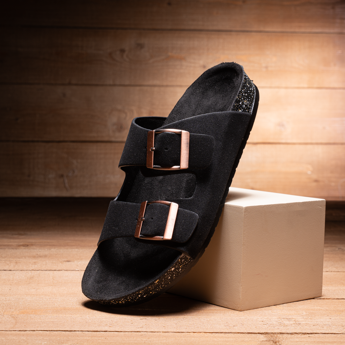 Woody Double Strap Slides