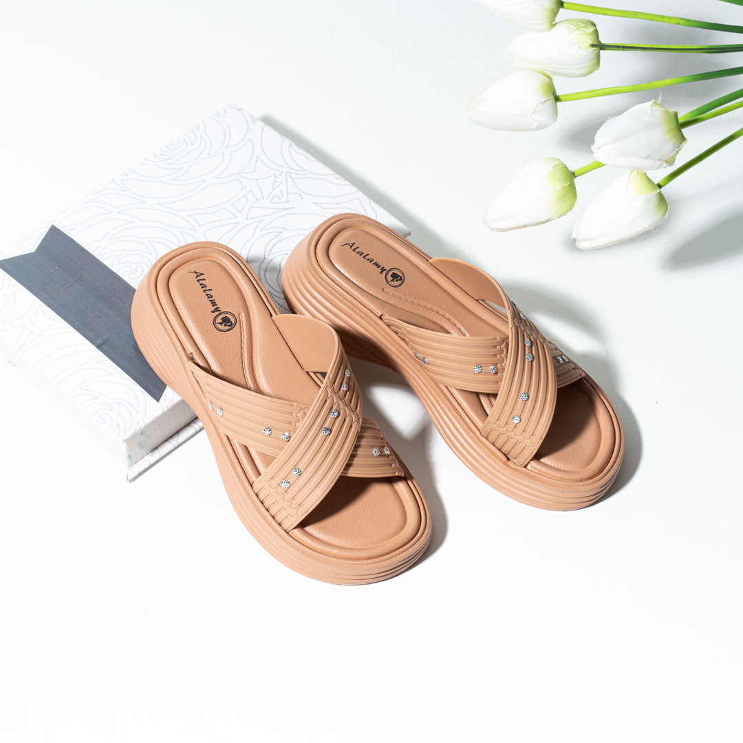 Crystal Comfort Slides