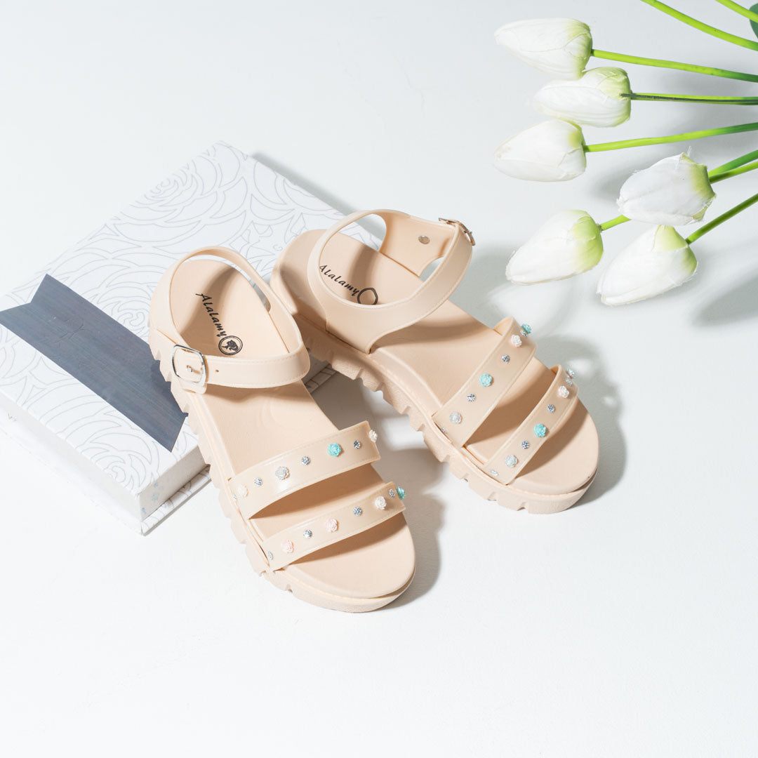 Triple-Strap EVA Sandals for Girls