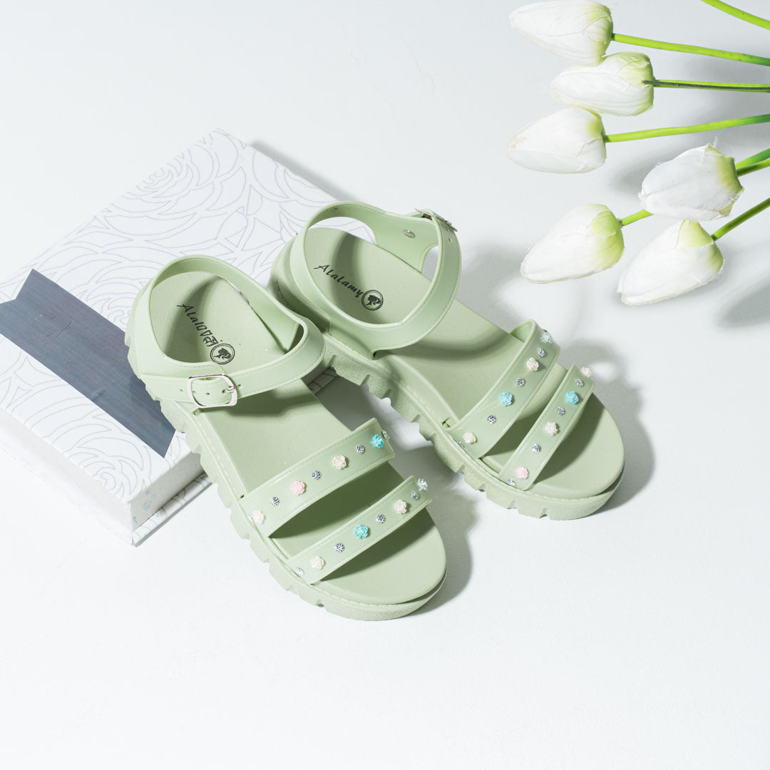 Triple-Strap EVA Sandals for Girls
