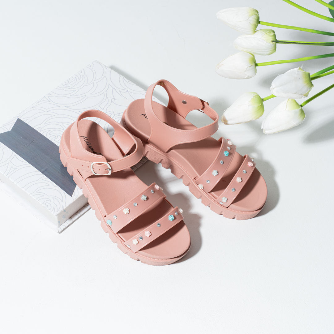 Triple-Strap EVA Sandals for Girls