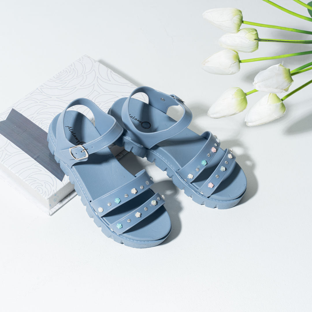 Triple-Strap EVA Sandals for Girls